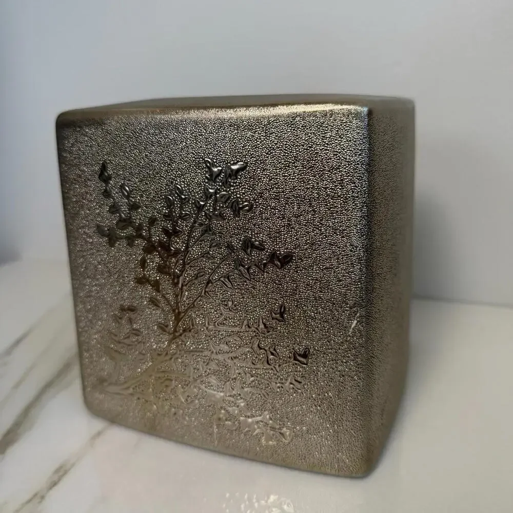 Saturday Knight Ltd Tissue Box Metallic Leaf Tree Branch Design Ceramic‎